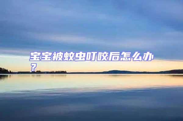 寶寶被蚊蟲叮咬后怎么辦?