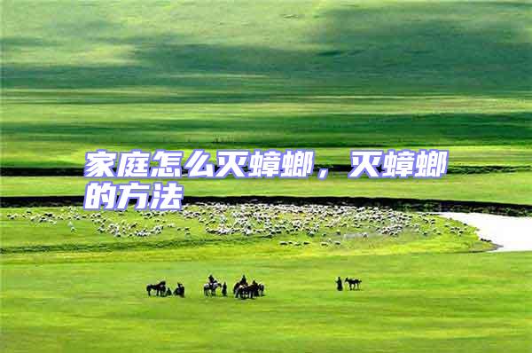 家庭怎么滅蟑螂，滅蟑螂的方法