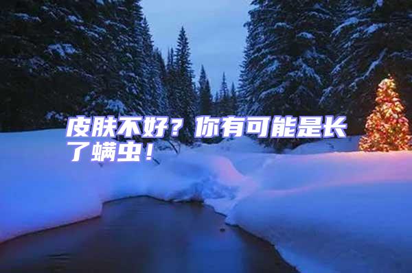 皮膚不好?你有可能是長了螨蟲!