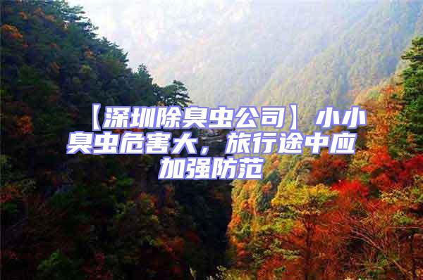 【深圳除臭蟲公司】小小臭蟲危害大，旅行途中應(yīng)加強(qiáng)防范