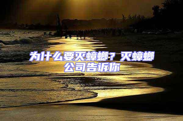 為什么要滅蟑螂?滅蟑螂公司告訴你