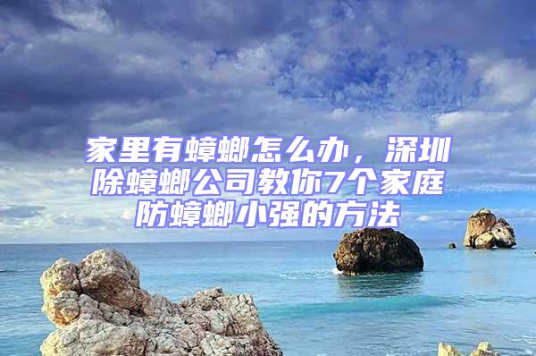 家里有蟑螂怎么辦,深圳除蟑螂公司教你7個家庭防蟑螂小強的方法