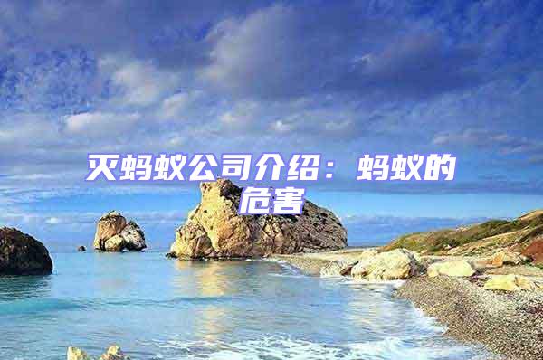 滅螞蟻公司介紹:螞蟻的危害