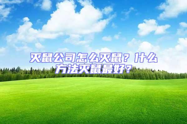 滅鼠公司怎么滅鼠?什么方法滅鼠最好?