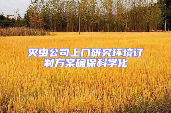 滅蟲公司上門研究環境訂制方案確?？茖W化