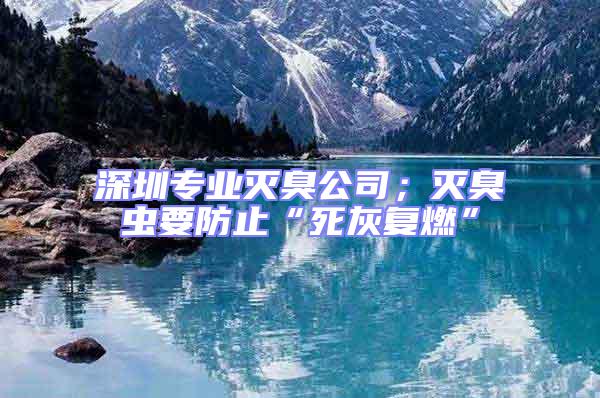 深圳專業滅臭公司;滅臭蟲要防止“死灰復燃”