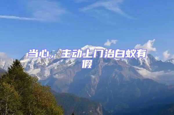 當(dāng)心,主動上門治白蟻有假