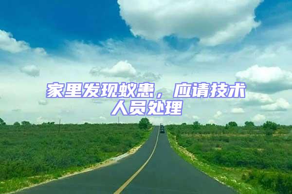 家里發現蟻患,應請技術人員處理