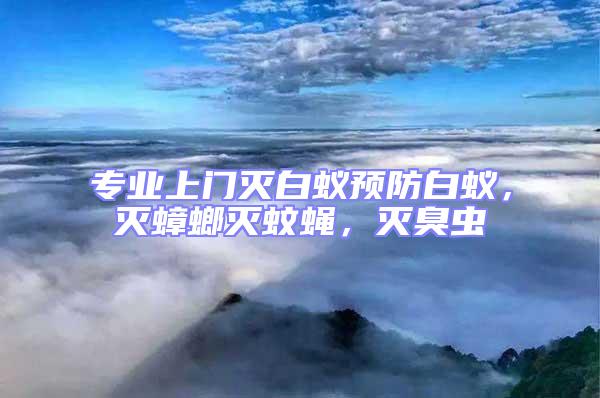 專業上門滅白蟻預防白蟻，滅蟑螂滅蚊蠅，滅臭蟲