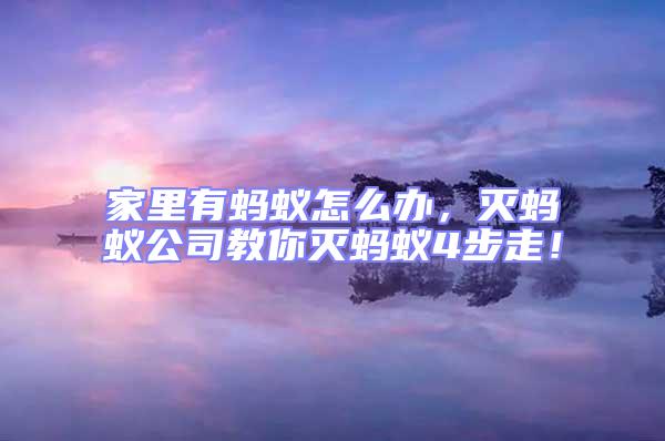 家里有螞蟻怎么辦，滅螞蟻公司教你滅螞蟻4步走！