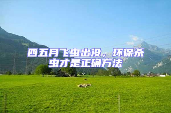 四五月飛蟲出沒，環保殺蟲才是正確方法