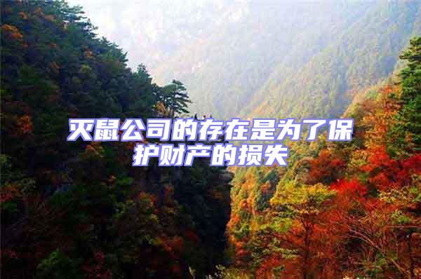 滅鼠公司的存在是為了保護(hù)財(cái)產(chǎn)的損失