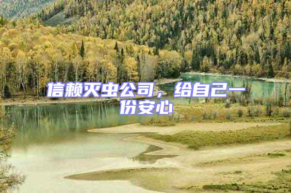 信賴滅蟲公司,給自己一份安心