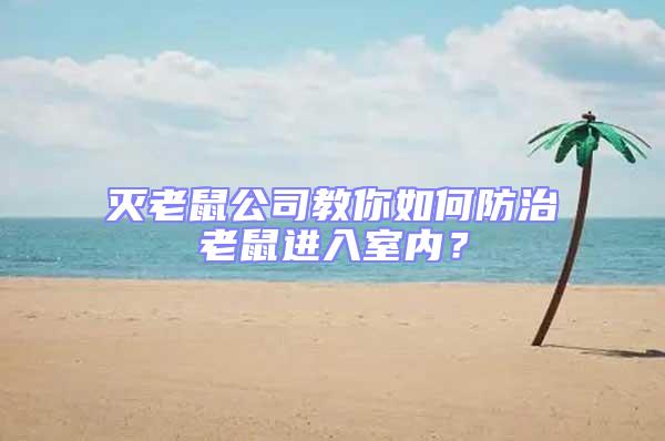 滅老鼠公司教你如何防治老鼠進入室內?