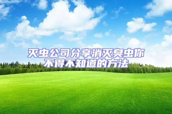 滅蟲(chóng)公司分享消滅臭蟲(chóng)你不得不知道的方法
