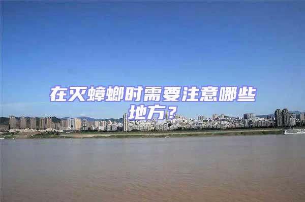 在滅蟑螂時需要注意哪些地方?