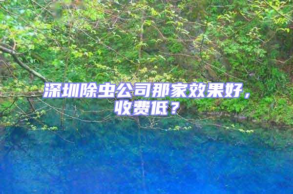 深圳除蟲公司那家效果好,收費低?