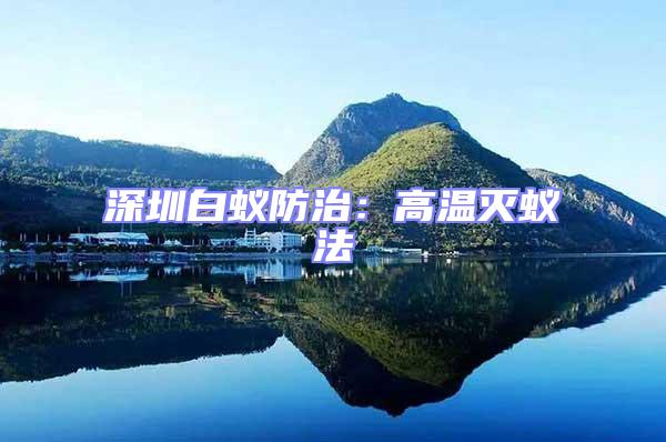 深圳白蟻防治:高溫滅蟻法