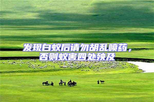 發現白蟻后請勿胡亂噴藥,否則蟻害四處殃及
