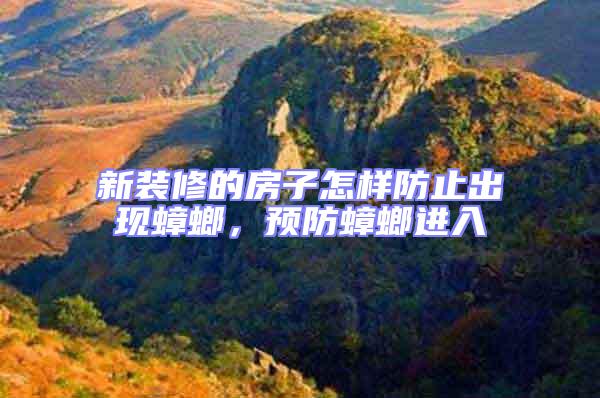 新裝修的房子怎樣防止出現蟑螂,預防蟑螂進入