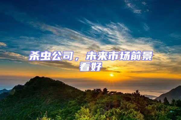 殺蟲公司,未來市場前景看好