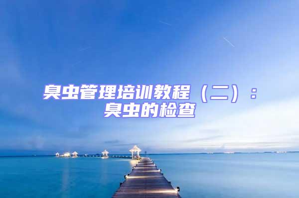 臭蟲管理培訓(xùn)教程(二):臭蟲的檢查