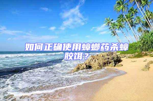 如何正確使用蟑螂藥殺蟑膠餌?