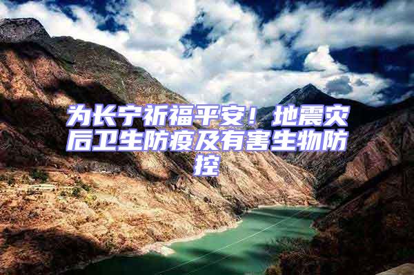 為長寧祈福平安!地震災后衛生防疫及有害生物防控