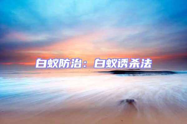白蟻防治:白蟻誘殺法