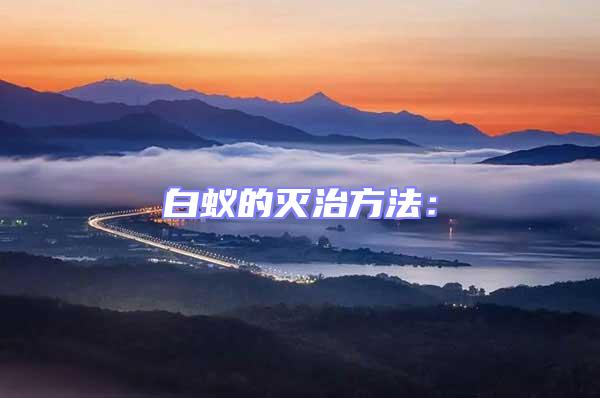 白蟻的滅治方法: