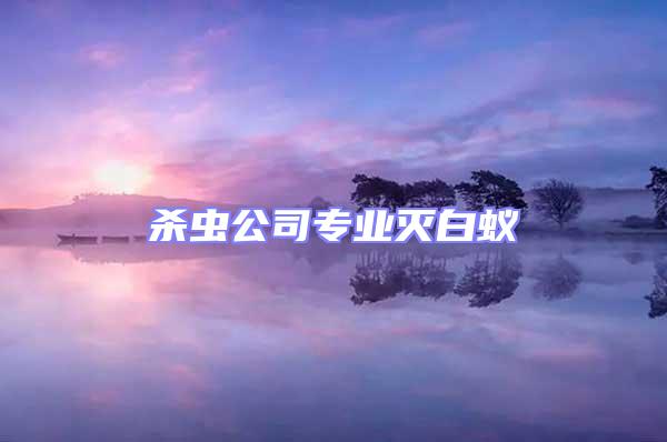 殺蟲公司專業(yè)滅白蟻