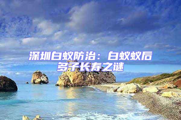 深圳白蟻防治:白蟻蟻后多子長壽之謎
