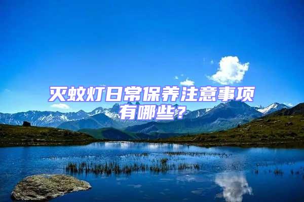滅蚊燈日常保養(yǎng)注意事項有哪些?