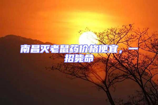 南昌滅老鼠藥價(jià)格便宜，一招斃命