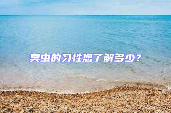 臭蟲的習性您了解多少?