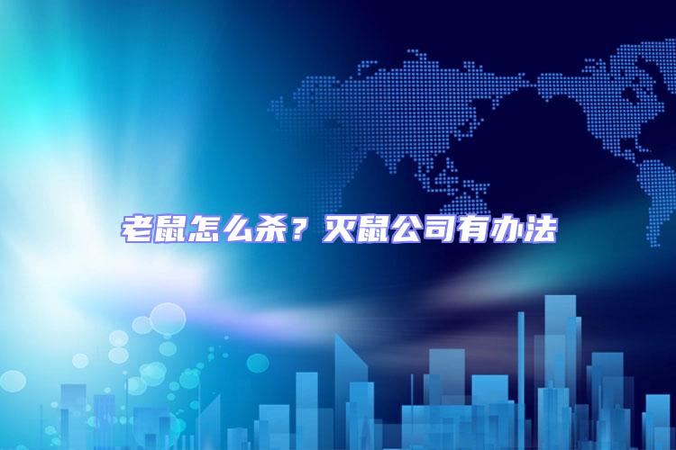 老鼠怎么殺?滅鼠公司有辦法