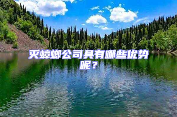 滅蟑螂公司具有哪些優(yōu)勢呢?
