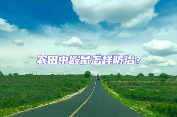 農田中鼴鼠怎樣防治?