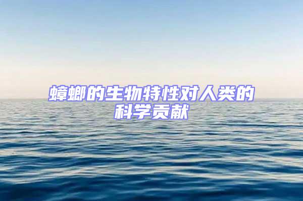 蟑螂的生物特性對人類的科學(xué)貢獻