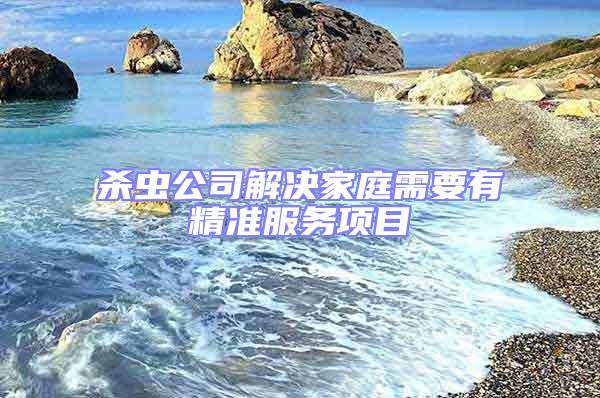 殺蟲公司解決家庭需要有精準(zhǔn)服務(wù)項(xiàng)目