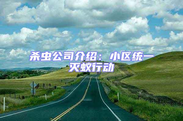 殺蟲公司介紹:小區統一滅蟻行動