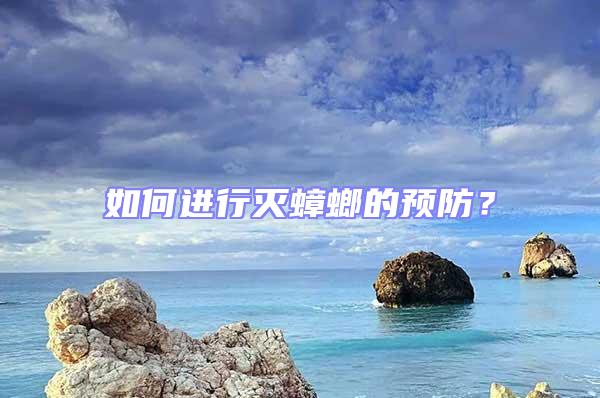 如何進行滅蟑螂的預防?