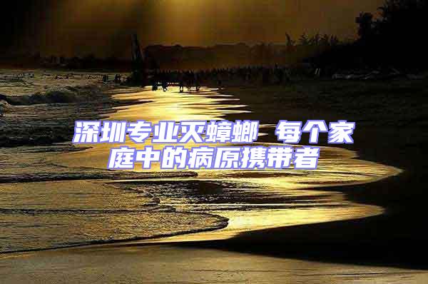 深圳專業(yè)滅蟑螂 每個家庭中的病原攜帶者