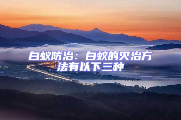 白蟻防治:白蟻的滅治方法有以下三種
