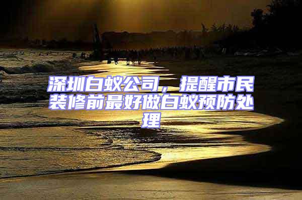 深圳白蟻公司，提醒市民裝修前最好做白蟻預(yù)防處理