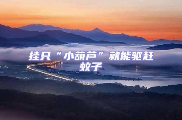 掛只“小葫蘆”就能驅(qū)趕蚊子