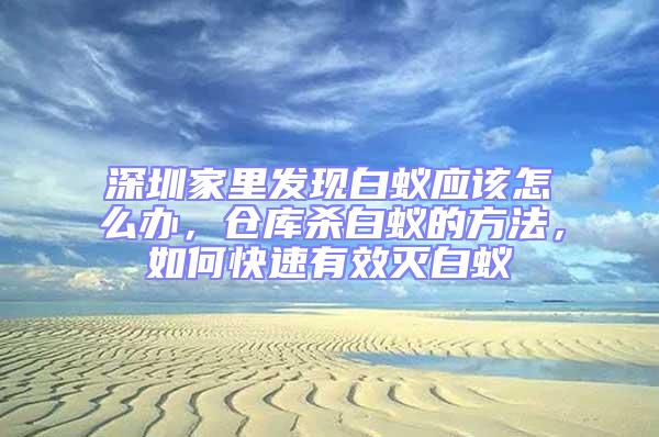 深圳家里發現白蟻應該怎么辦,倉庫殺白蟻的方法,如何快速有效滅白蟻