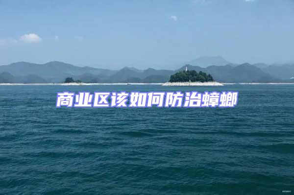 商業區該如何防治蟑螂