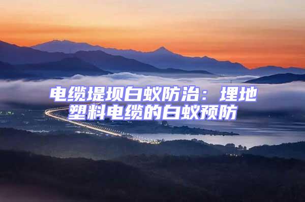 電纜堤壩白蟻防治:埋地塑料電纜的白蟻預防