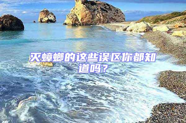 滅蟑螂的這些誤區你都知道嗎?